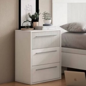 Mesa de Cabeceira 3 Gavetas Ares