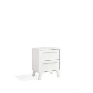 Mesa de Cabeceira 2 Gavetas Zeus c/ Pés