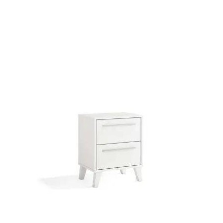 Mesa de Cabeceira 2 Gavetas Zeus c/ Pés