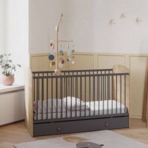 Pack Berço Infantil c/ Gaveta Gabin + Colchão Doctor Back Ortopédico (140x70cm)