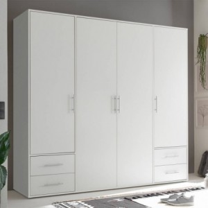 Roupeiro 4 Portas de Bater + 4 Gavetas Valencia