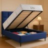 Cama Estofada Casal Luna 2 (c/ Estrado + Sistema Elevatório) + Colchão Opc.
