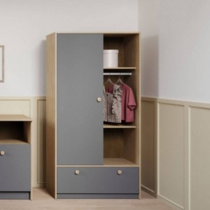 Roupeiro 1 Porta + 1 Gaveta Gabin