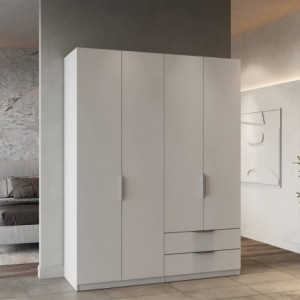 Roupeiro 4 Portas de Bater + 2 Gavetas Ghost Roupeiro 4 Portas de Bater + 2 Gavetas Ghost