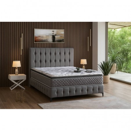 Cama Pandora + Estrado, Sistema Elevatório e Fundos + Colchão Opc.