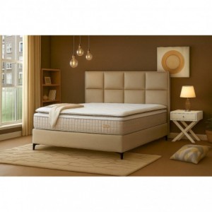 Cama Como + Estrado, Sistema Elevatório e Fundos + Colchão Opc.