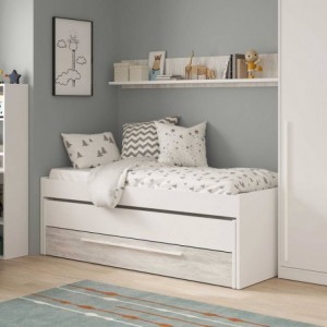 Cama Dupla Juvenil Elliot c/ Prateleira (190x90cm)