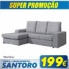 Sofá 2L + Chaise Long Reversível Santoro (190x150cm)