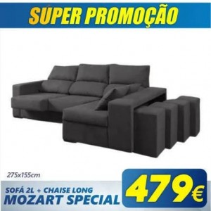 Sofá 2L + Chaise Long Mozart Special (275x155cm)