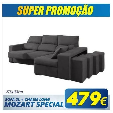 Sofá 2L + Chaise Long Mozart Special (275x155cm)