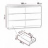 Cómoda 6 Gavetas Malwa M6 120