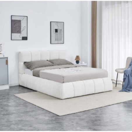 Cama Estofada Tommy c/ Estrado, Sistema Elevatório Inc + Colchão Opc.