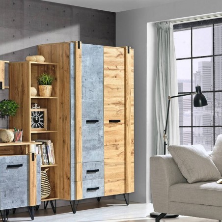 Roupeiro 2 Portas + 2 Gavetas Lofter