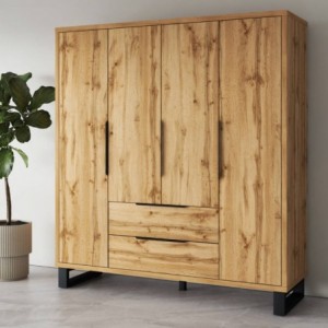 Roupeiro 4 Portas + 2 Gavetas Halle