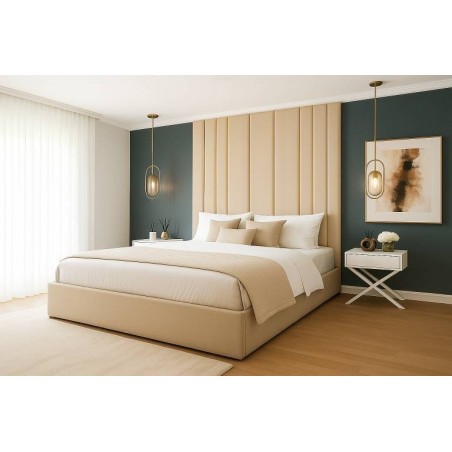 Cama Estofada de Casal Braga + Colchão Opc.