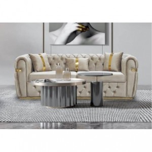 Sofá 2 Lugares Chicago Capitoné & Gold (165x90cm)