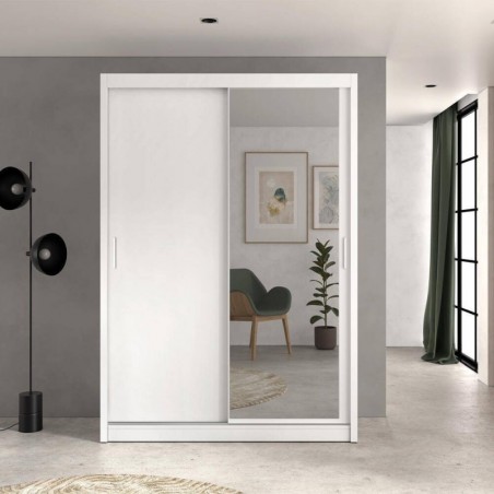 Roupeiro 2 Portas de Correr c/ Espelho Max Top