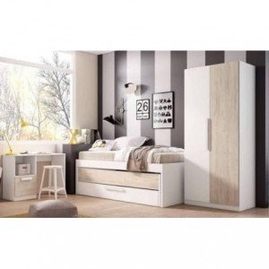 Pack Quarto Completo Estelle c/ Colchão Ortopédico + Roupeiro