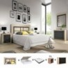 Pack Quarto Completo Lara c/ Sommier (Cambria/Grafito) + Colchão Premium 17HR (190x150cm)