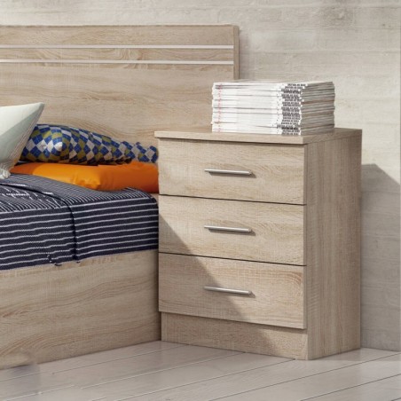 Mesa de Cabeceira 3 Gavetas Atlanta