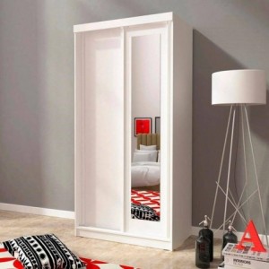 Roupeiro 2 Portas de Correr c/ Espelho Alaska