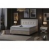 Cama de Casal Estofada Alice c/ Estrado e Sistema Elevatório Incl. + Colchão Opc.