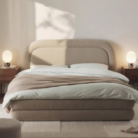 Cama de Casal Estofada Salomon + Colchão Opc.