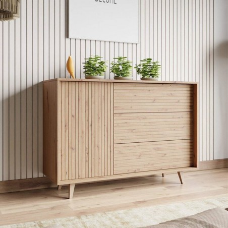 Aparador 1 Porta + 3 Gavetas Ferido