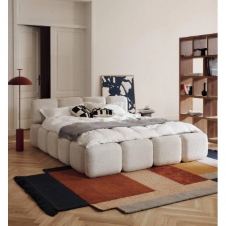 Cama Estofada Kali c/ Estrado, Sistema Elevatório Inc + Colchão Opc.