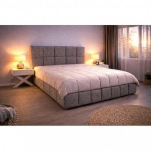 Cama Estofada Tommy c/ Estrado, Sistema Elevatório Inc + Colchão Opc.