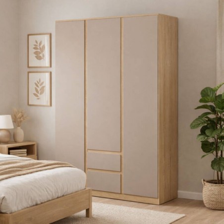 Roupeiro 3 Portas + 2 Gavetas Frida