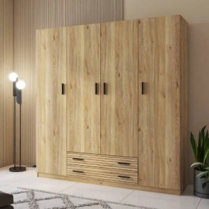 Roupeiro 4 Portas + 2 Gavetas Rapid