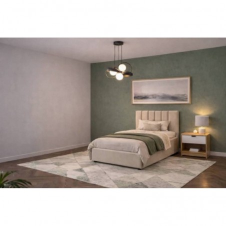 Cama Estofada Juvenil Beca + Colchão Opc.