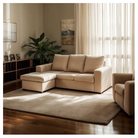 Sofá 2L + Chaise Long Reversível Santoro (190x150cm)