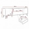 Base Tv 2 Portas + 1 Gaveta Picru