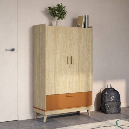 Roupeiro 2 Portas + 1 Gaveta Scandi