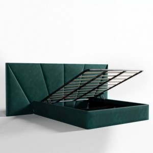 Cama Estofada Alexandra (Cabeceira Longa) + Colchão Opc.