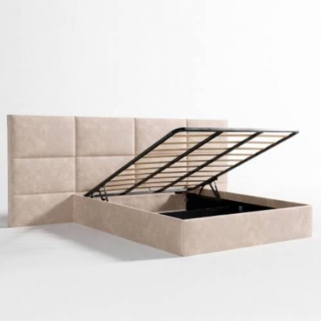 Cama Estofada Adelaide (Cabeceira Longa) + Colchão Opc.