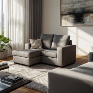 Sofá 1L + Chaise Long Reversível Compact (140x140cm)