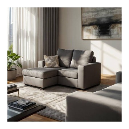 Sofá 1L + Chaise Long Reversível Compact (140x140cm)