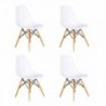 Pack de 4 Cadeiras Dinamarca (Branco)