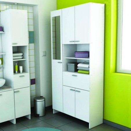 Móvel Auxiliar de Casa de Banho c/ Espelho Coralie 2