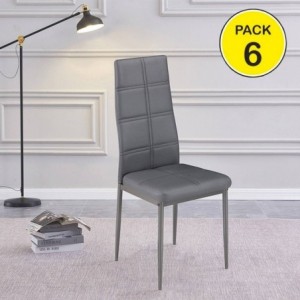 Pack 6 Cadeiras Axiss (Cinza)