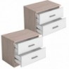 Pack 2 Mesas de Cabeceira Couple Sahara/ Branco Matte