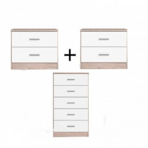 Pack 2 Mesas de Cabeceira + Camiseiro Couple