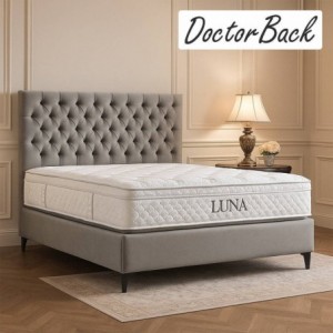 Cama Estofada Casal Luna 1 + Colchão Opc.