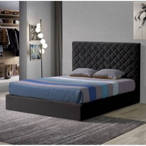 Cama Estofada de Casal Kiara Prime (120cm) + Colchão Opc.