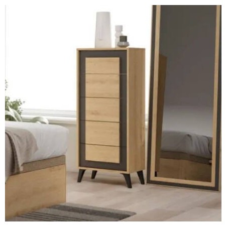 Camiseiro 5 Gavetas Atenea c/ Pés