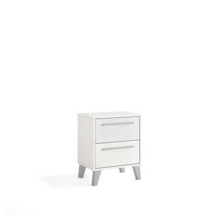 Mesa de Cabeceira 2 Gavetas Ares c/ Pés