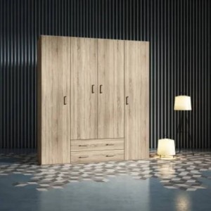 Roupeiro 4 Portas + 2 Gavetas Night